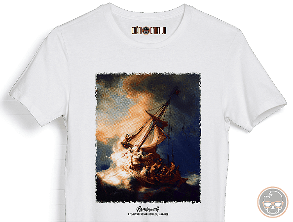 Camiseta Rembrandt. Malha 100% ALGODÃO Fio 30.1