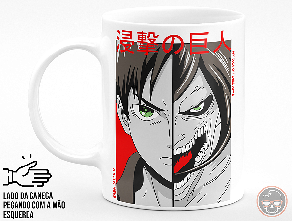 Caneca Attack on Titan + Porta Caneca Grátis