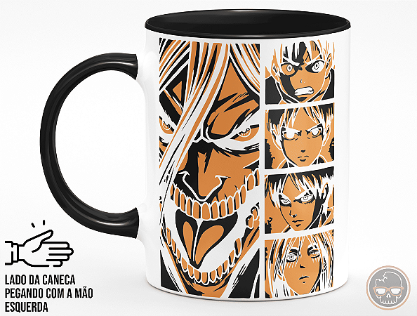 Caneca Attack on Titan + Porta Caneca Grátis