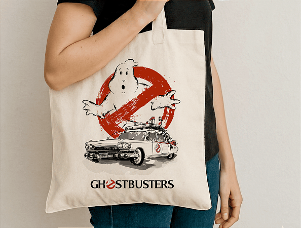 Ecobag FILME Os Caça-fantasmas 100% Algodão Cru Natural