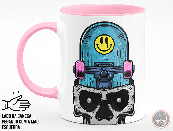 Caneca Skull Head Skate + Porta Caneca Grátis