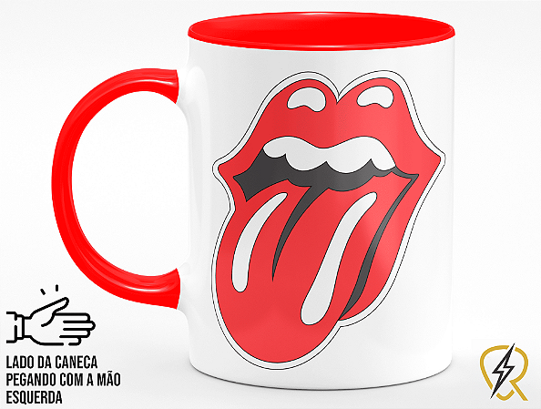 Caneca The Rolling Stones + Porta Caneca Grátis