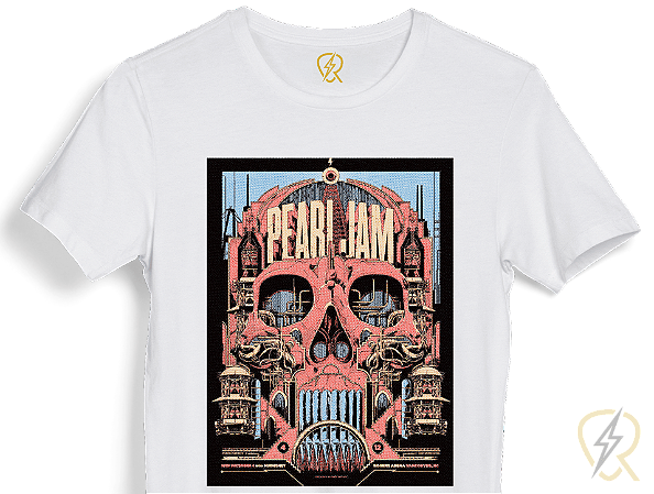 Camiseta Pearl Jam Vancouver malha 100% ALGODÃO Fio 30.1 Penteado
