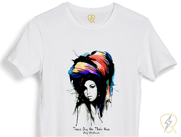 Camiseta Amy Winehouse malha 100% ALGODÃO Fio 30.1 Penteado