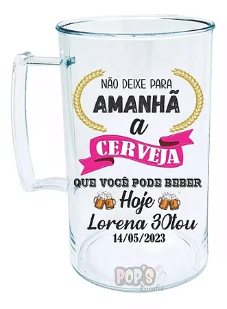 Caneca Personalizada de Acrílico 500ml
