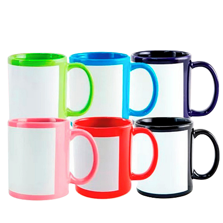 Caneca Tarja Colorida 325 ml Sublimação