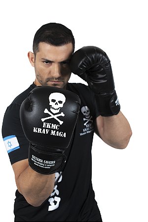 Luva Krav Maga Caveira® modelo fechada (boxe)