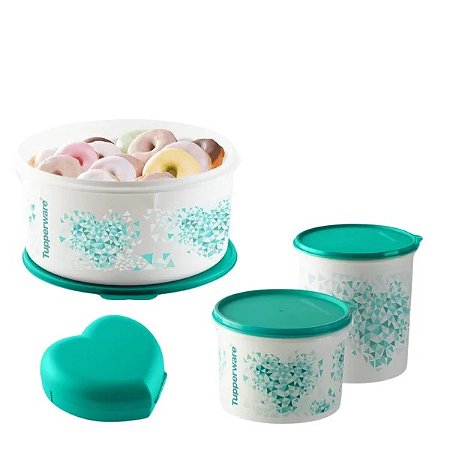 Tupperware Kit Coração - 4 Peças
