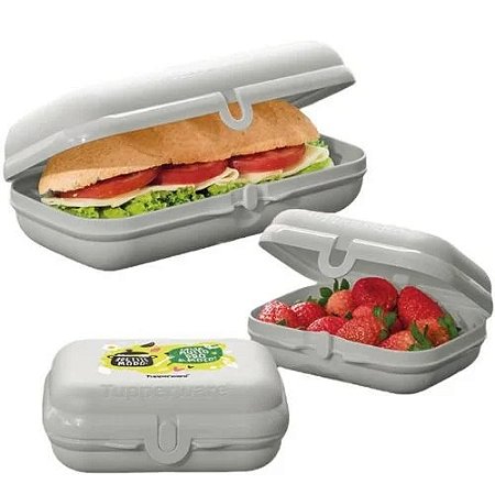 TUPPERWARE KIT TUPPER SNACK PORTA LANCHE 3 PECAS