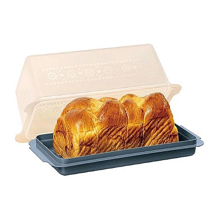 Tupperware Porta Pão Mosaico 3 litros Azul