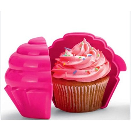 Tupperware Porta Cupcake Rosa