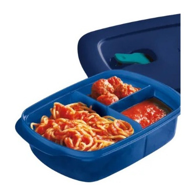 Tupperware Tigela Cristalwave Retangular Com Divisórias Geração ll 1 litro
