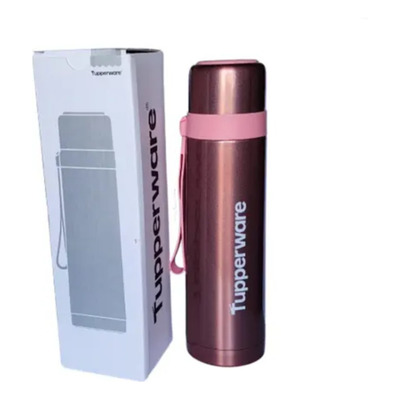 Tupperware Garrafa Térmica Duo Tup 500ml Rosa com Glitter