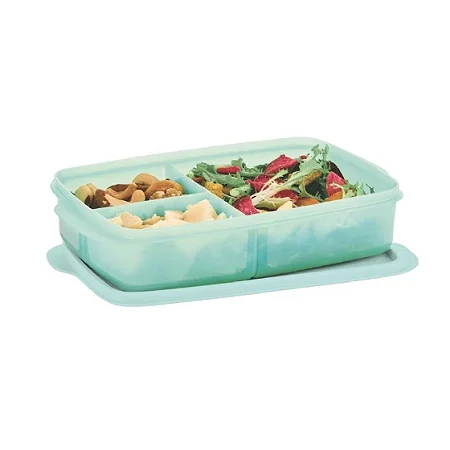 Tupperware Basic Line com Divisórias 1 litro Aquamarine