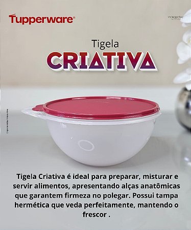 Tupperware Criativa Tigela 3 litros Vermelha