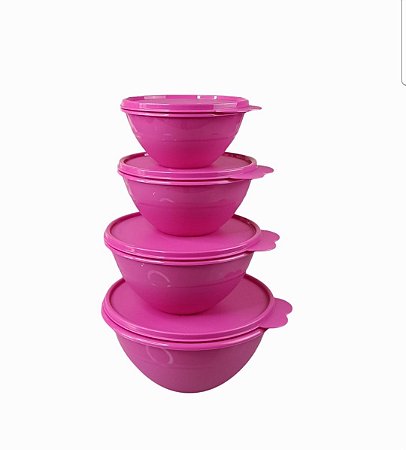 Tupperware kit Tigelas Maravilhosa com glitter 4 peças