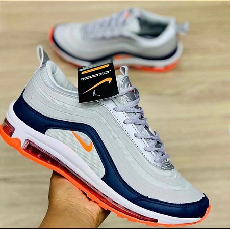 nike air max laranja e cinza