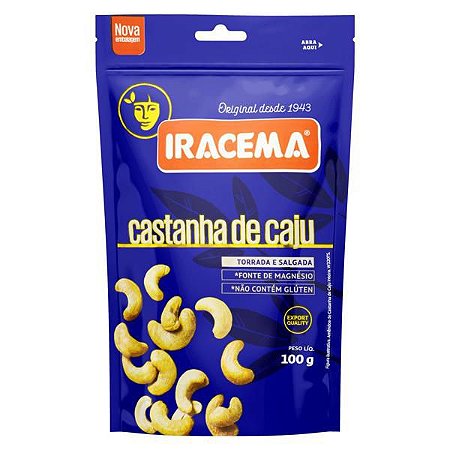 CASTANHA DE CAJU TORRADA E SALGADA 100G