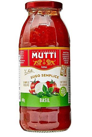 Molho italiano Mutti tomate/manjericao e cebola 400g