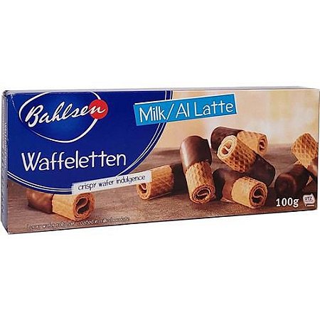 Biscoito alemao Bahlsen waffeletten milk 100g