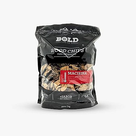 Wood Chips para defumação - Macieira 1kg