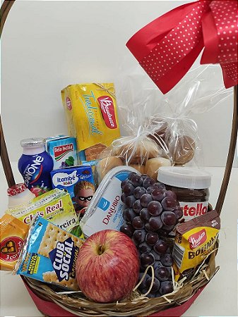 Cesta Café Da Manhã Frutas e Nutella