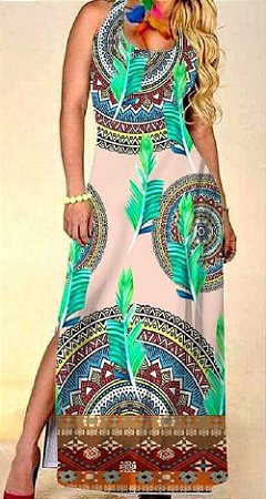 vestido rosa com verde