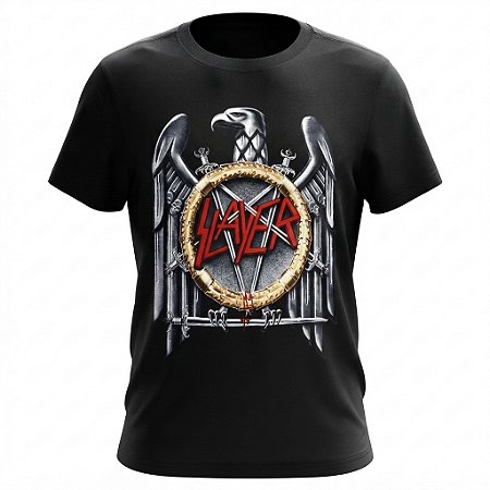 Camiseta Slayer - Silver Eagle Shield