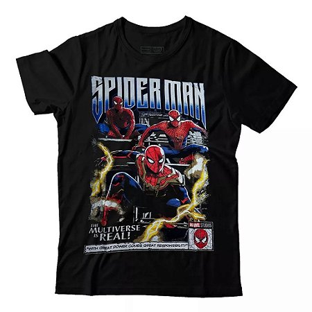 Camiseta Homem Aranha 3 Multiverso
