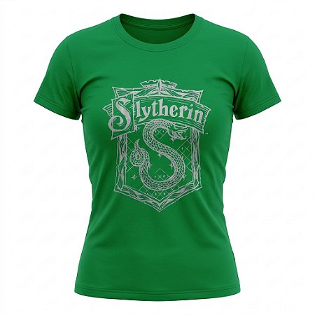 Camiseta Harry Potter - Casa Sonserina - Baby Look