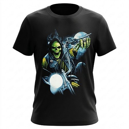 Camiseta Skull - Motocicleta