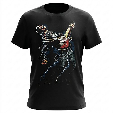 Camiseta Instrumentos - Caveira Guitarra