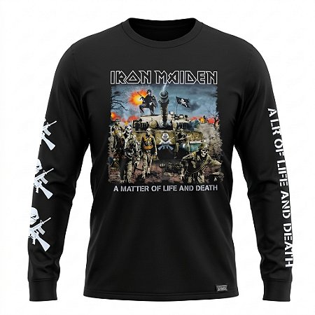 Camiseta Iron Maiden A Matter Of Life And Death - Manga Longa
