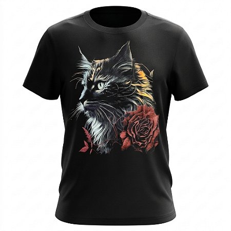 Camiseta Gato - Gatinho & Rosa