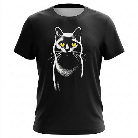 Camiseta Pet - Gato Preto