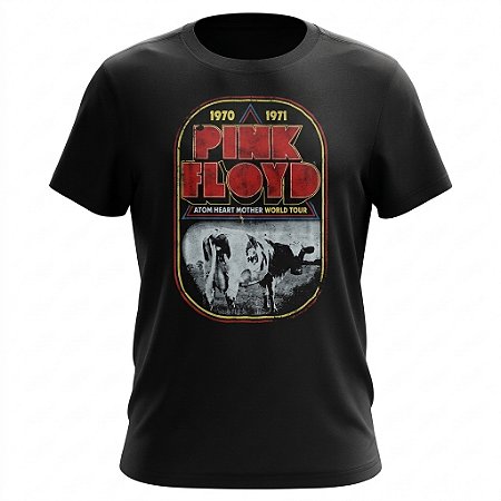 Camiseta Pink Floyd - Atom Hearth Mother World Tour
