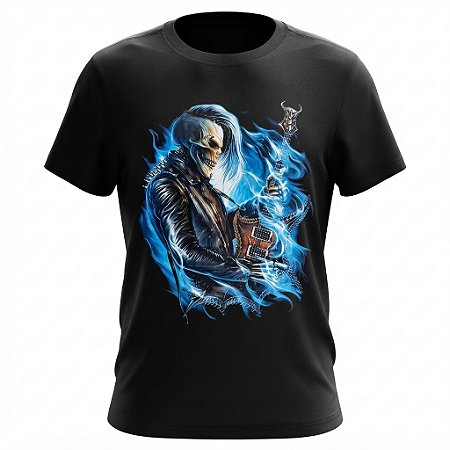 Camiseta Caveira - Skull Guitar