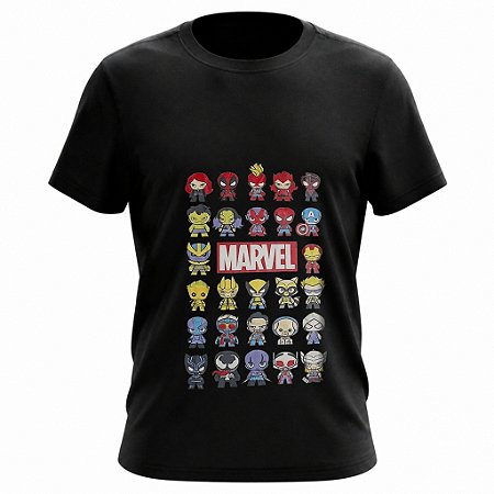 Camiseta Marvel - Personagens Chibi