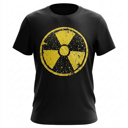 Camiseta Símbolo Radioatividade - Máteria Radioativa