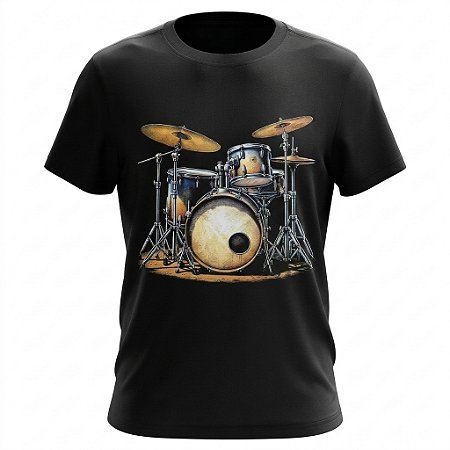 Camiseta Instrumentos - Bateria Retrô
