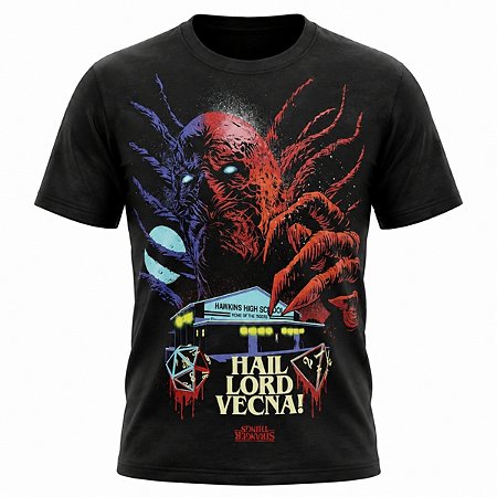 Camiseta Série Stranger Things - Vecna E Hawkins
