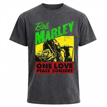 Camiseta Bob Marley - One Love Peace Concert Estonada