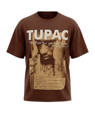 Camiseta Oversized Tupac The Rose That Grew From Concrete