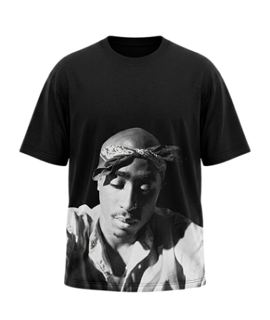 Camiseta Oversized Tupac Gothic Cross