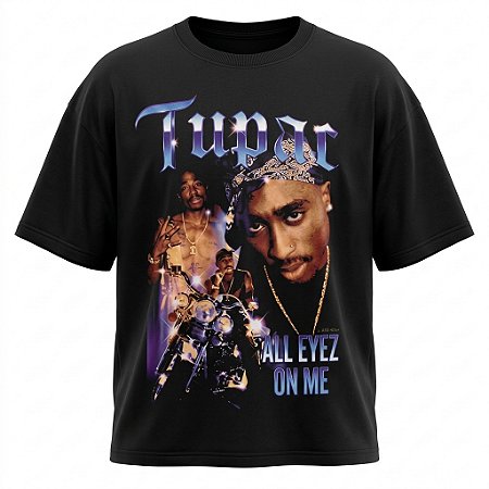 Camiseta Oversized Tupac All Eyez On Me