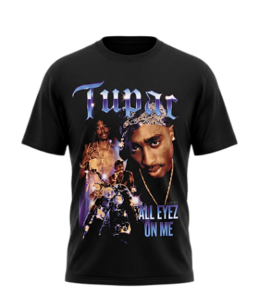 Camiseta Oversized Tupac All Eyez On Me
