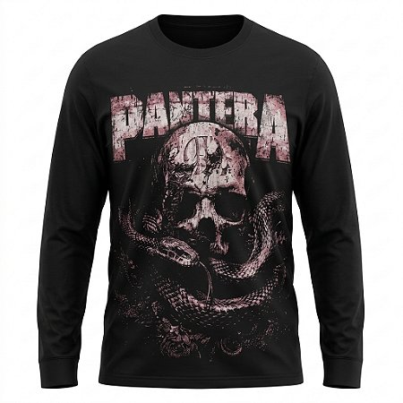 Camiseta Pantera - Skull Snake - Manga Longa