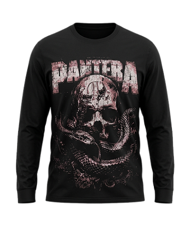 Camiseta Manga Longa Pantera Skull Snake