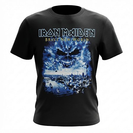 Camiseta Infantil Iron Maiden Brave New World Oficial