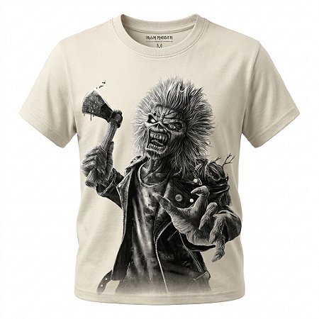 Camiseta Iron Maiden Est. 1975 Bege Oficial